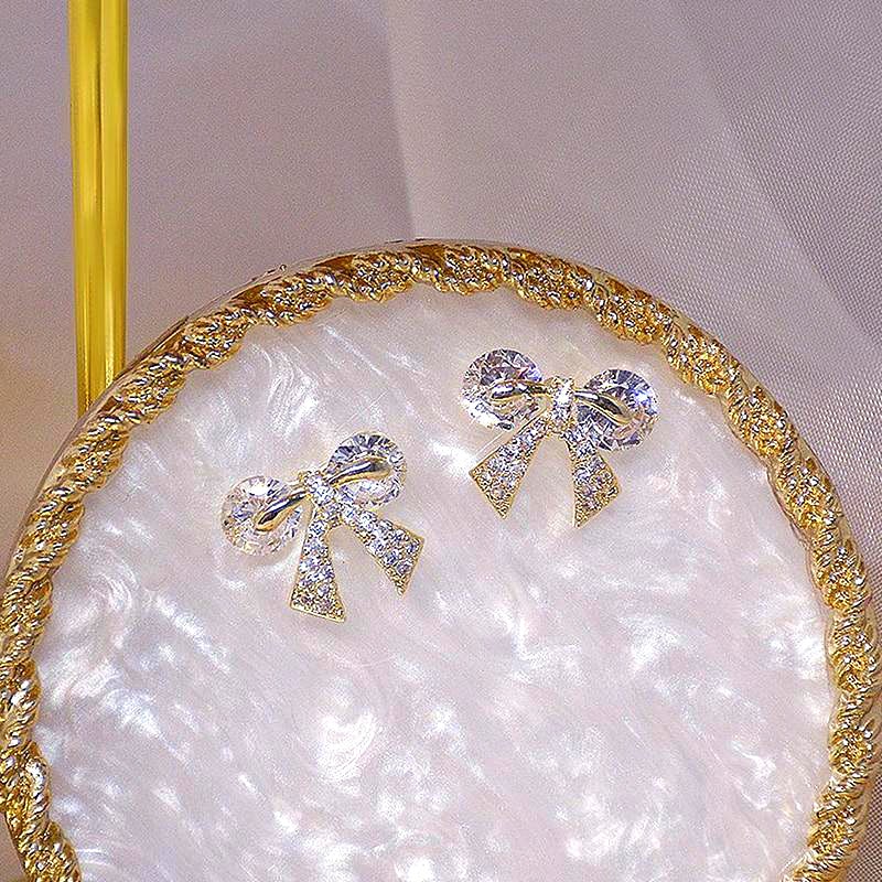 Crystal Ellie Bow Earrings