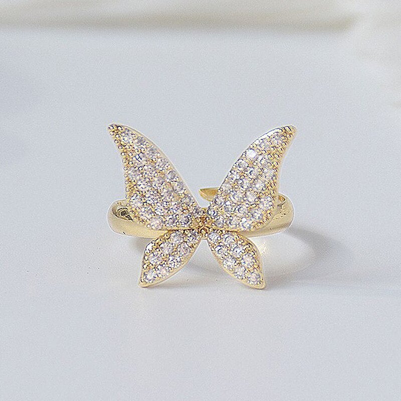Crystal Flower & Butterfly Rings