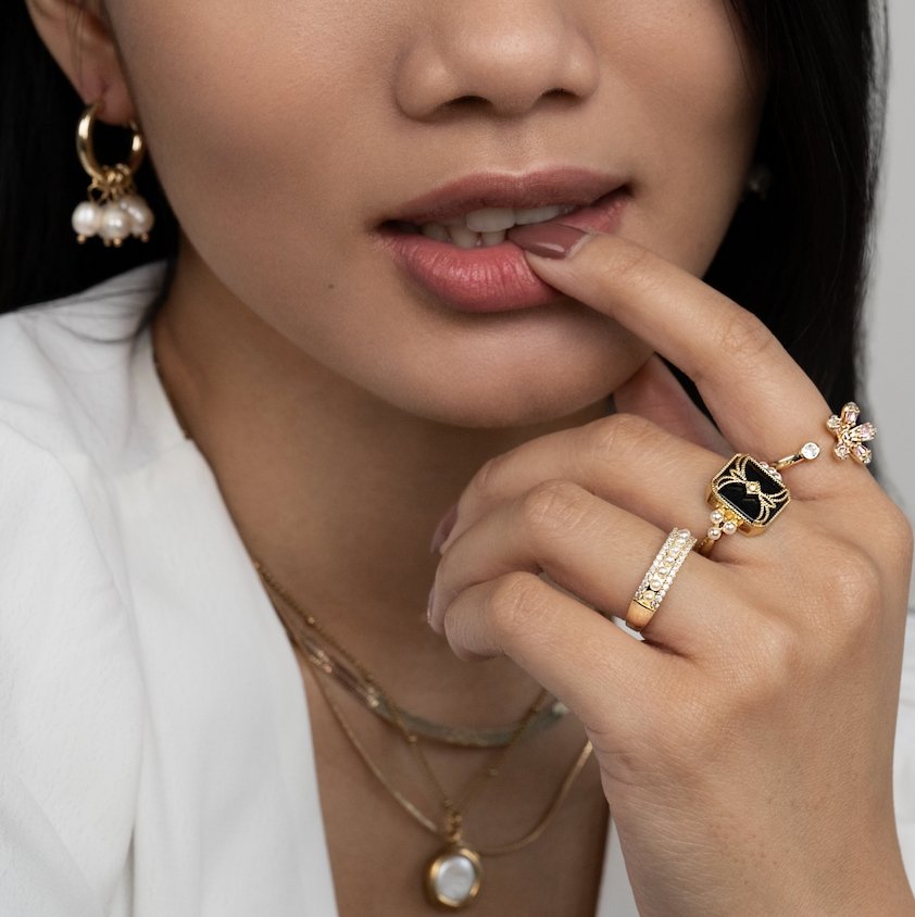 Crystal Flower & Butterfly Rings