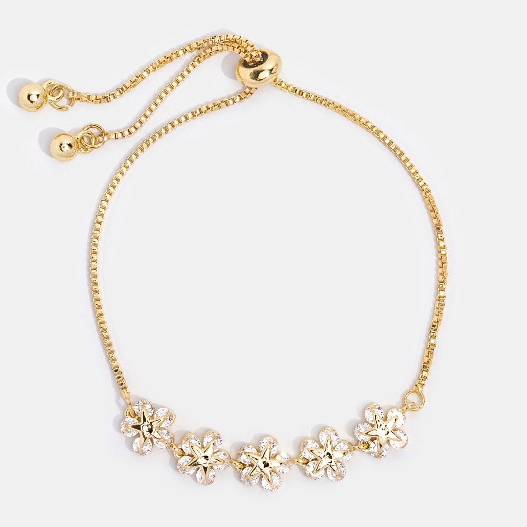 Crystal Flower & Star Bracelet