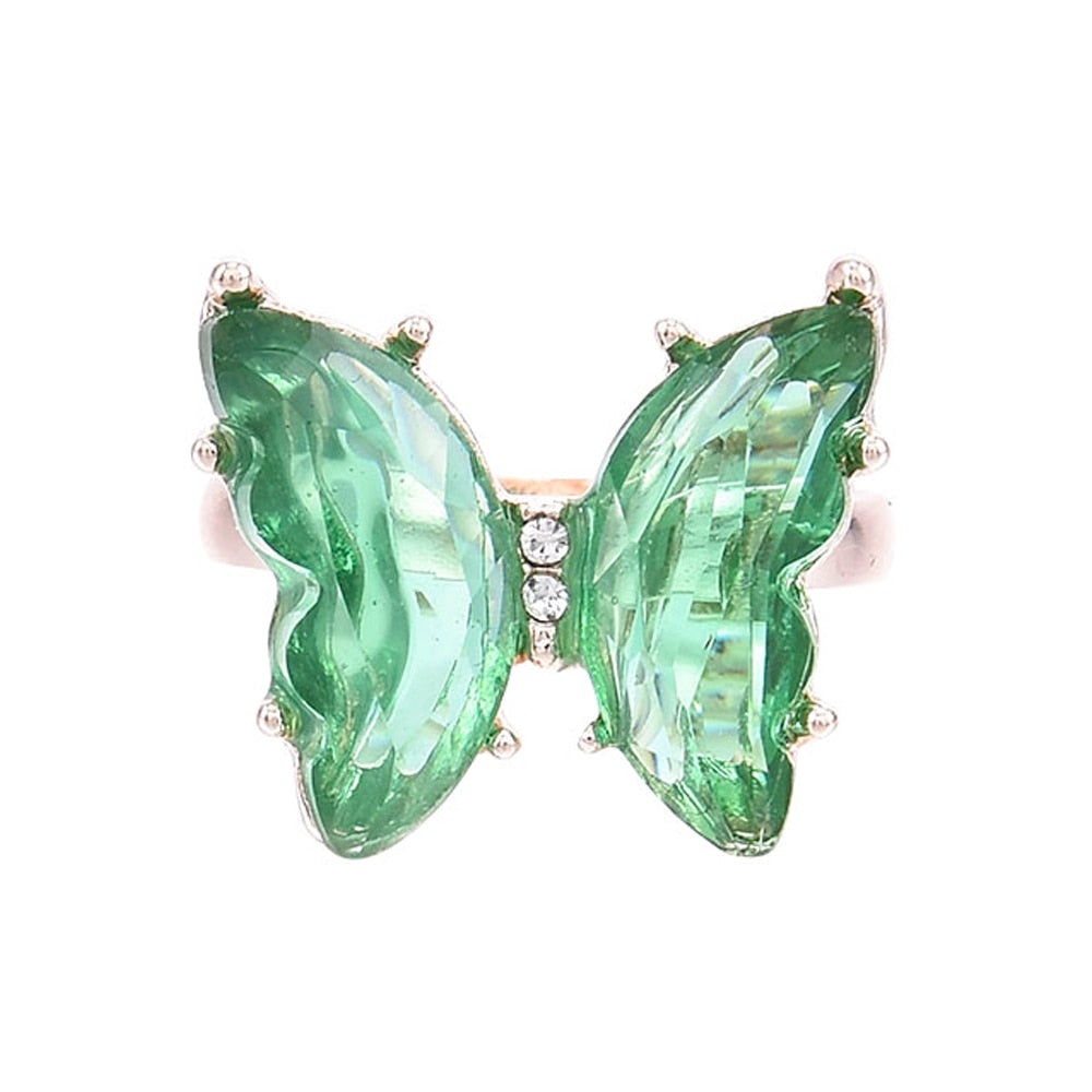 Crystal Mia Butterfly Ring