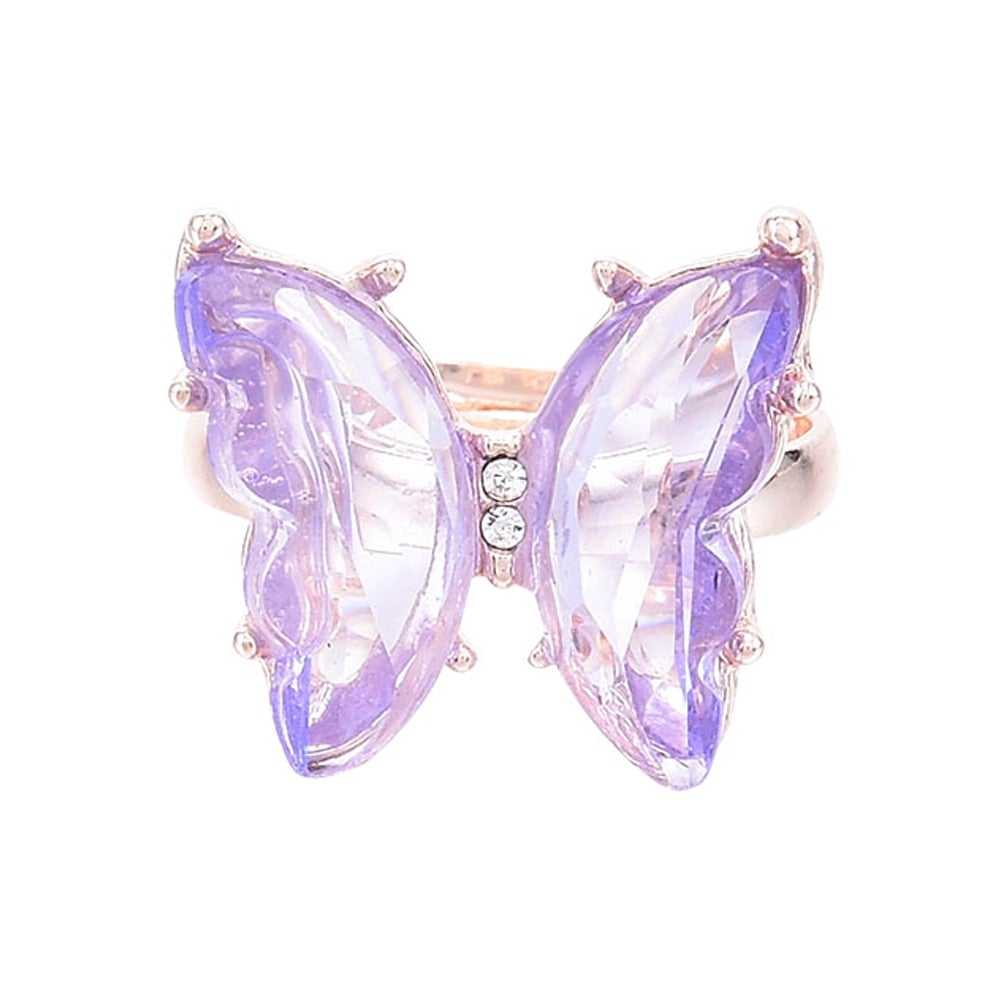 Crystal Mia Butterfly Ring
