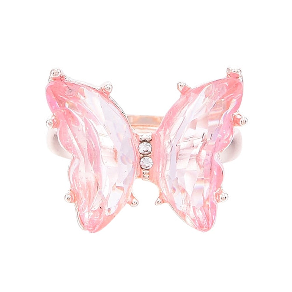 Crystal Mia Butterfly Ring