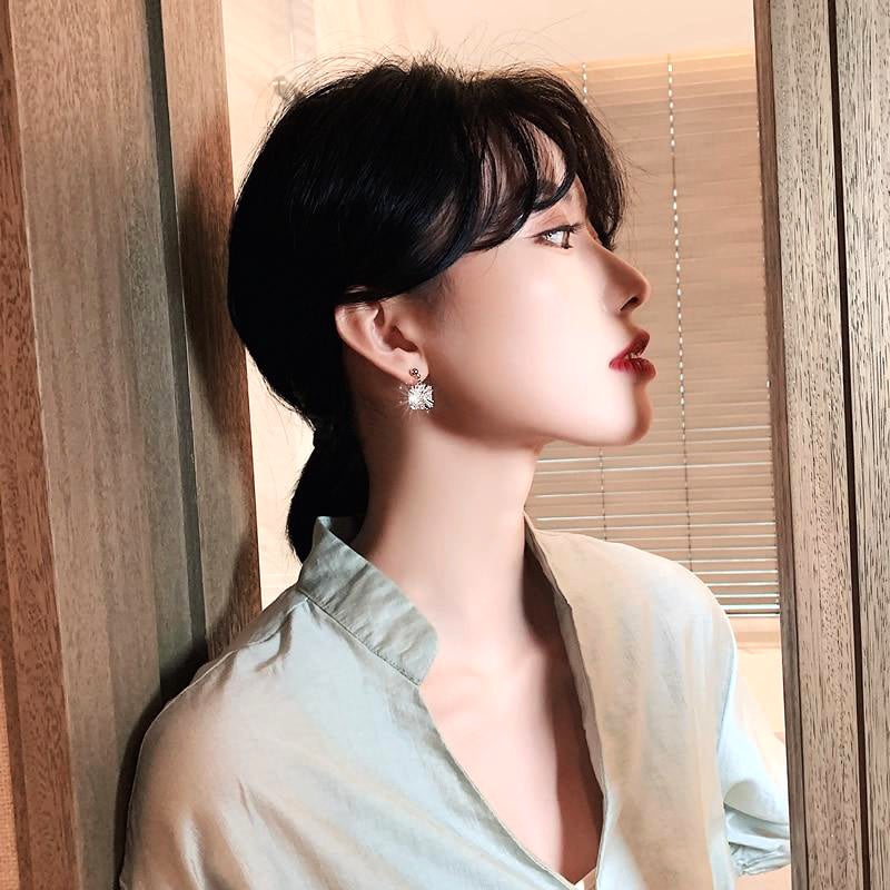 Crystal Square Drop Earrings