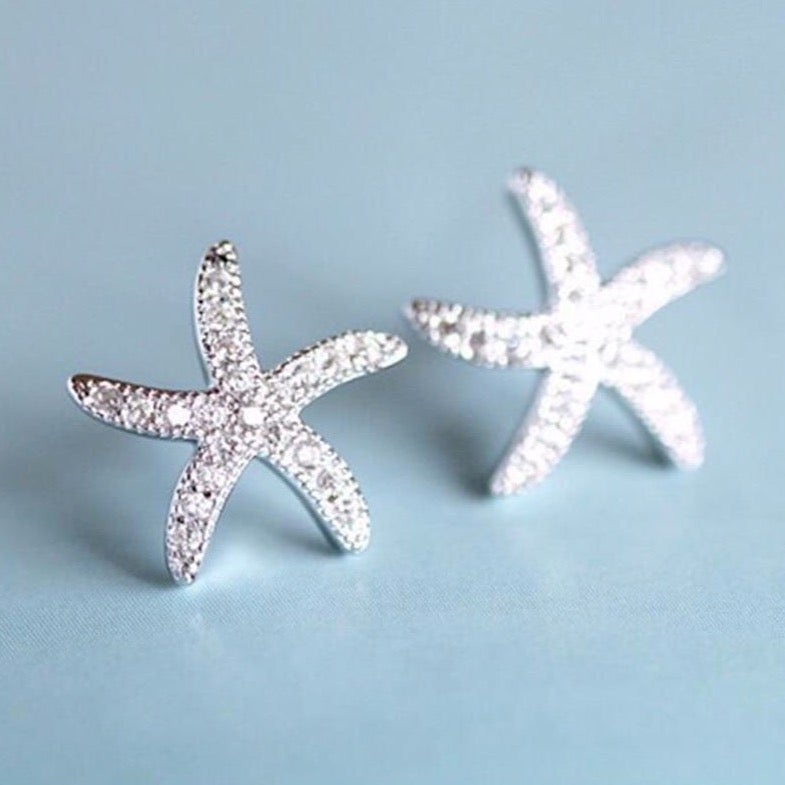Crystal Starfish Earrings