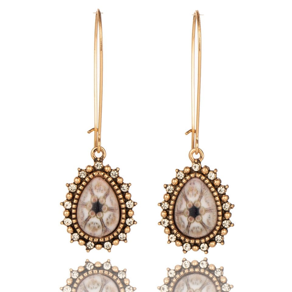 Crystal Stone Drop Earrings