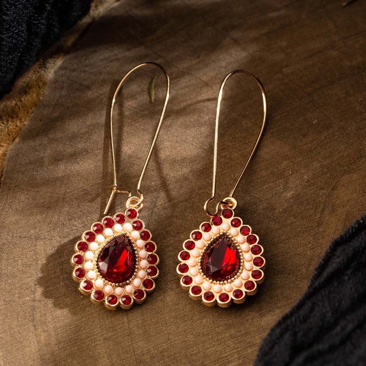 Crystal Stone Drop Earrings