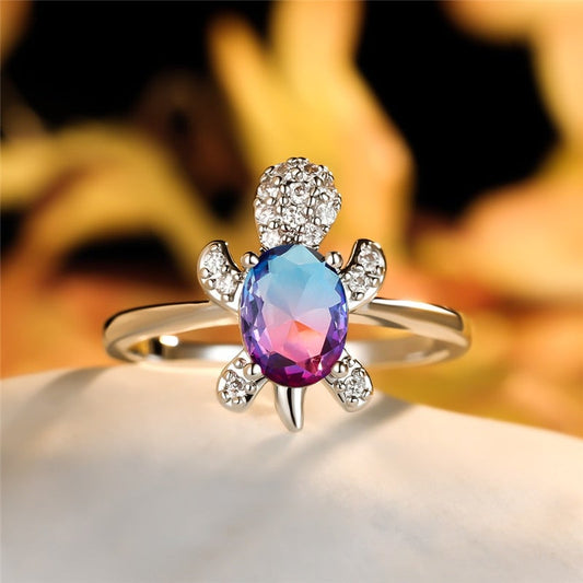 Crystal Turtle Ring