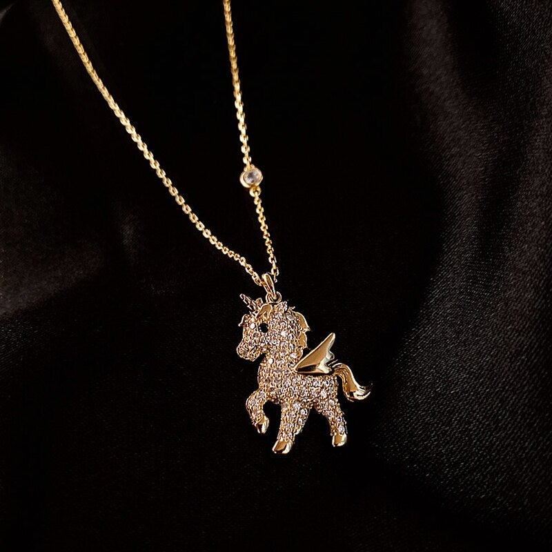 Crystal Unicorn Necklace