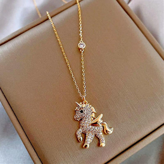 Crystal Unicorn Necklace