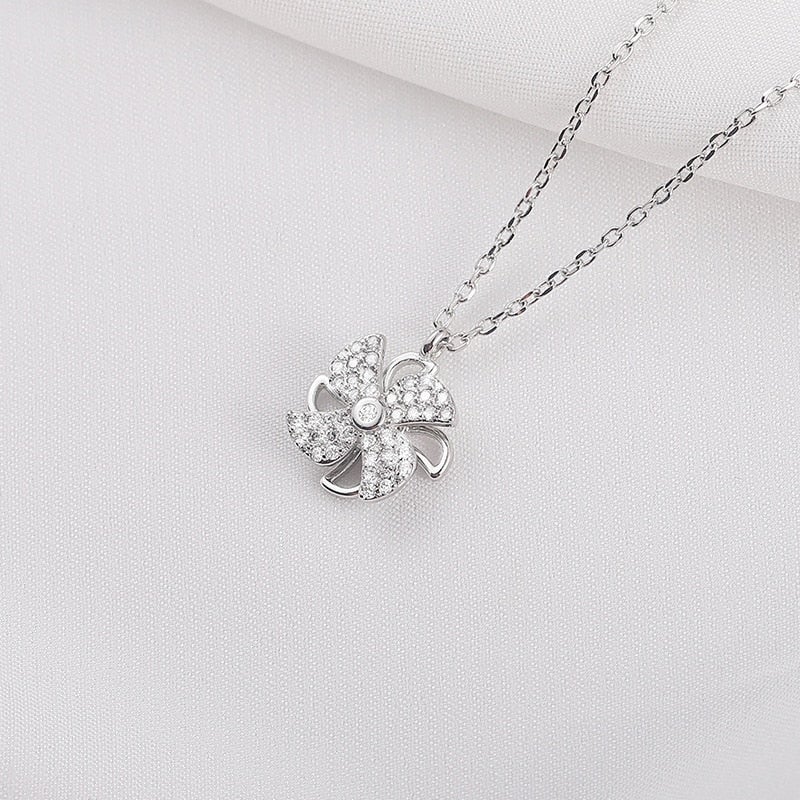 Crystal Windmill Necklace & Earrings