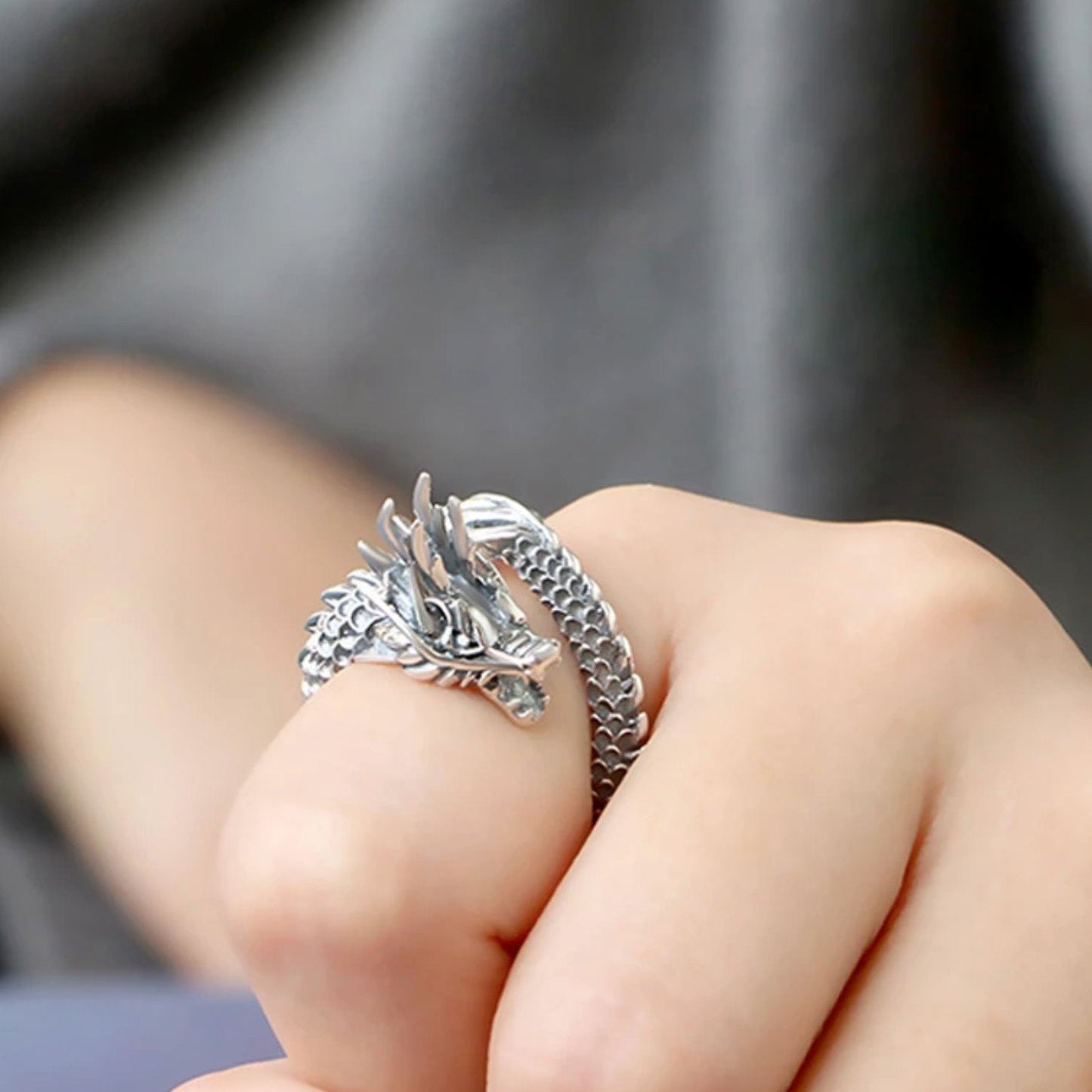Dragon Sterling Silver Ring