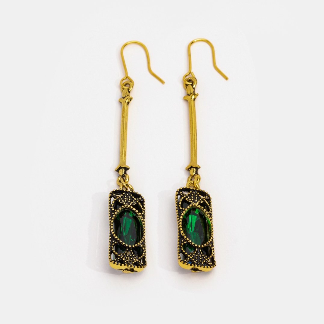 Emerald Green Crystal Earrings