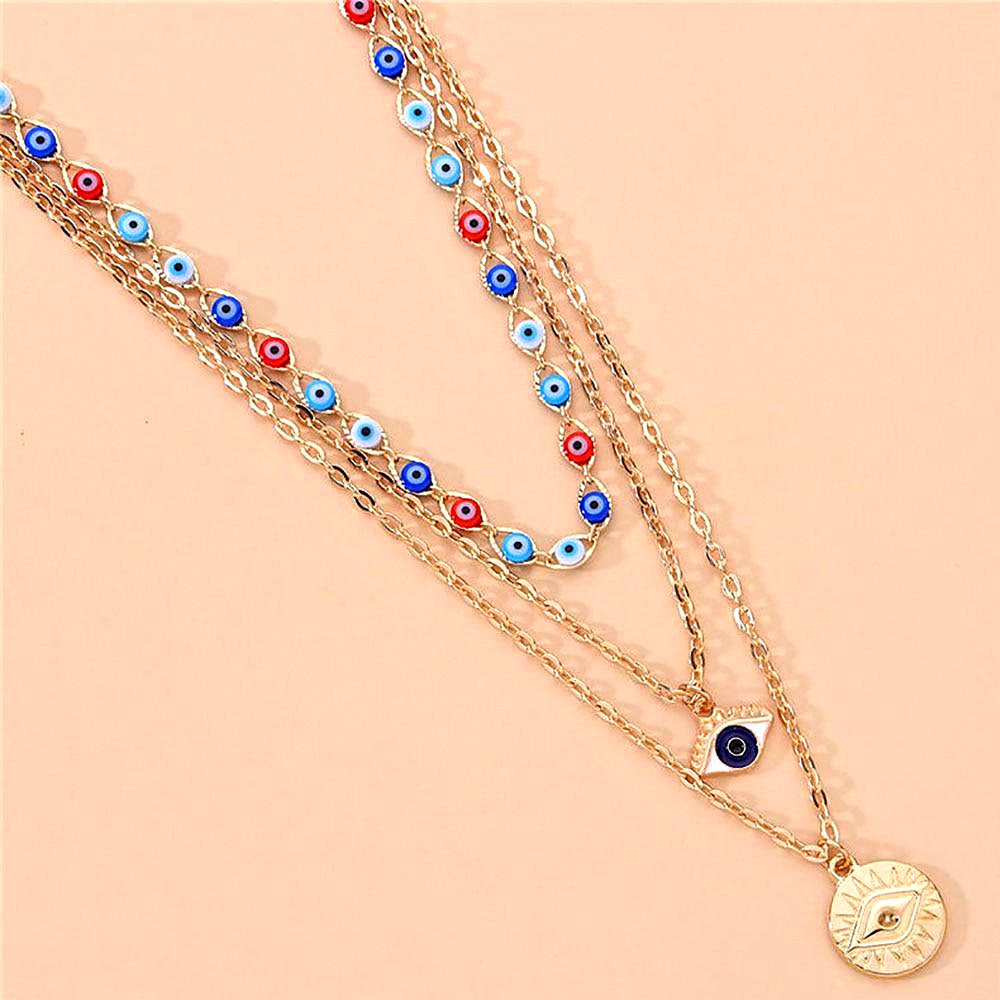 Evil Eye Necklace Set