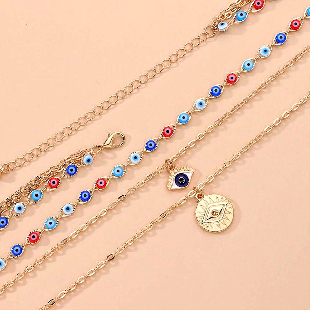 Evil Eye Necklace Set