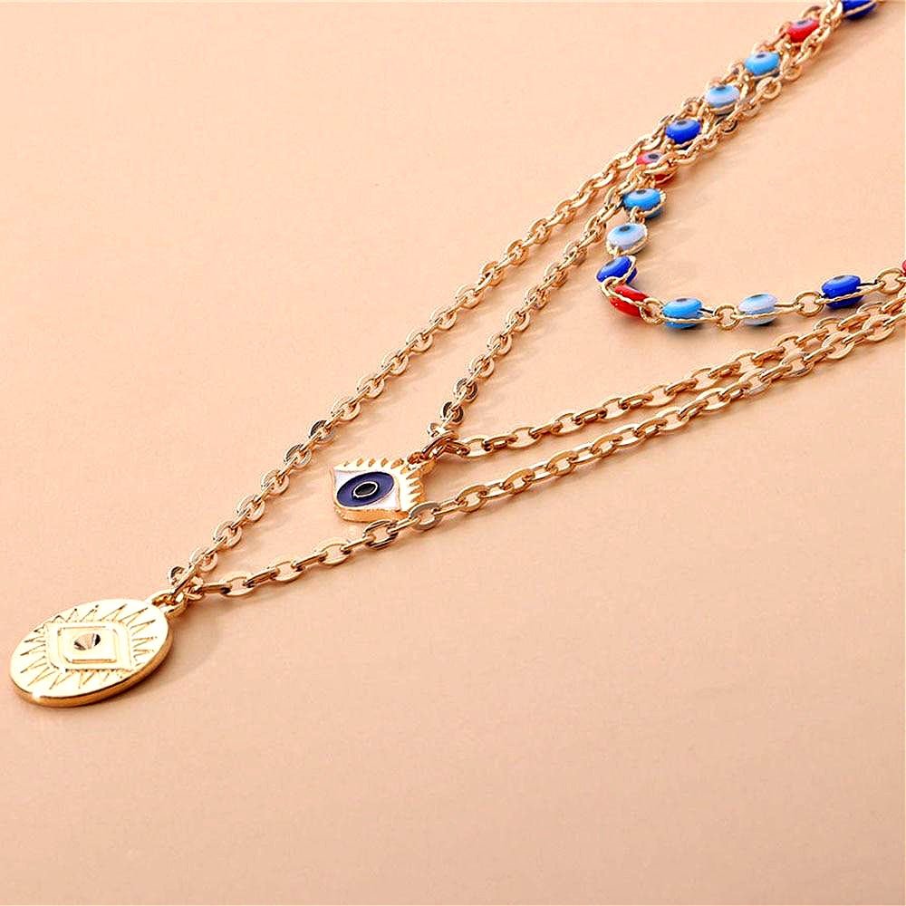 Evil Eye Necklace Set