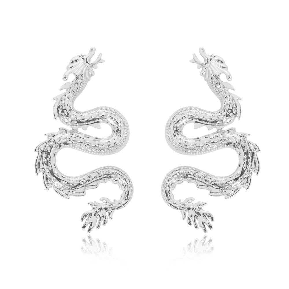 Fierce Dragon Statement Earrings
