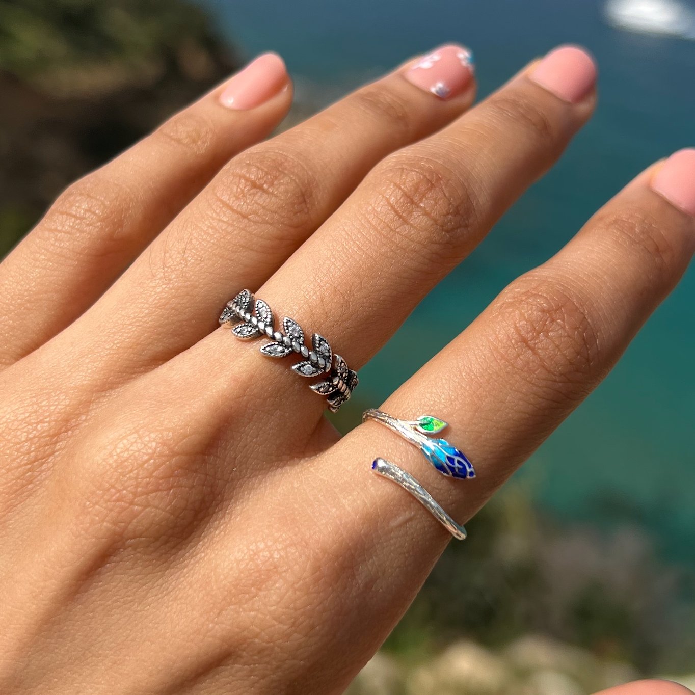 Flower Bud 925 Sterling Silver Ring