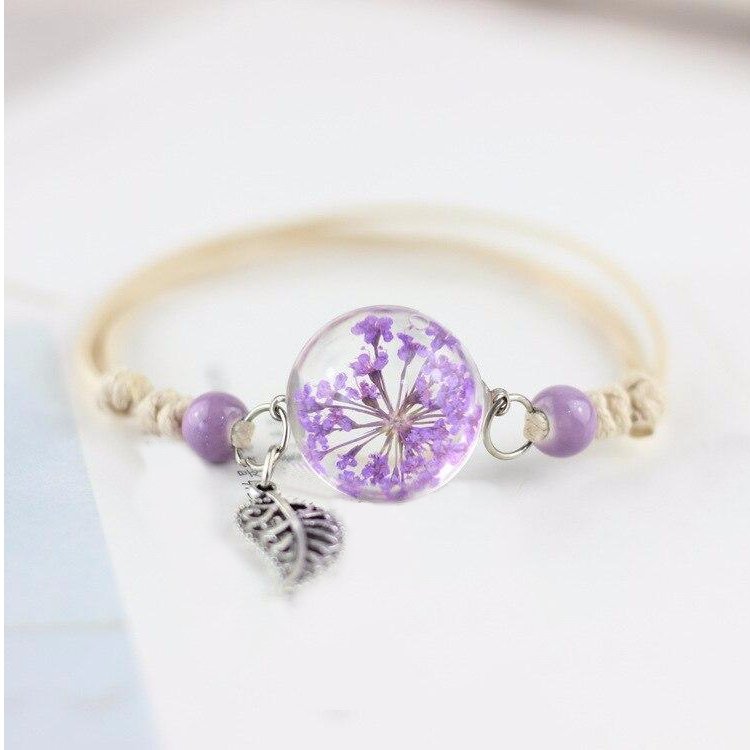 'Forever Blooming' Glass Bracelet