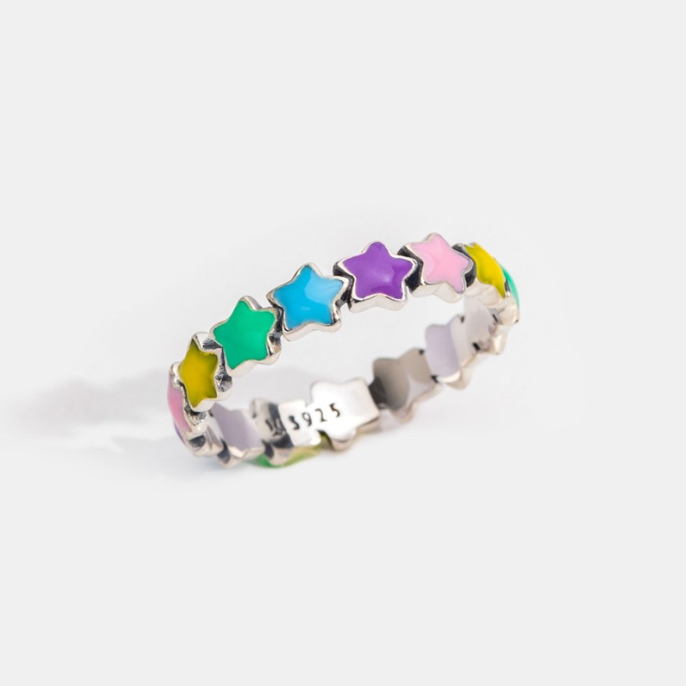 'Head In The Stars' Sterling Silver Ring