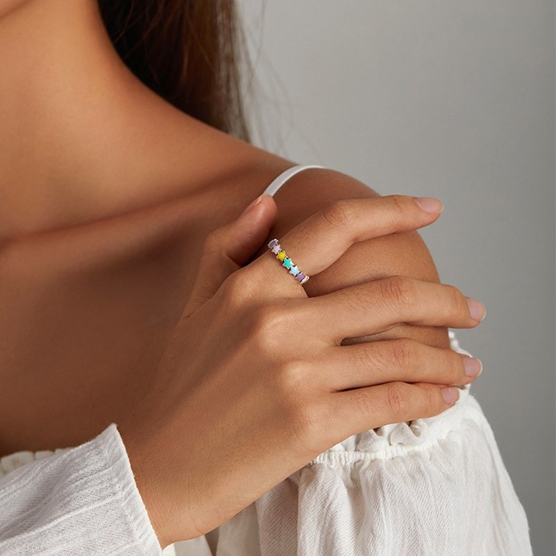 'Head In The Stars' Sterling Silver Ring