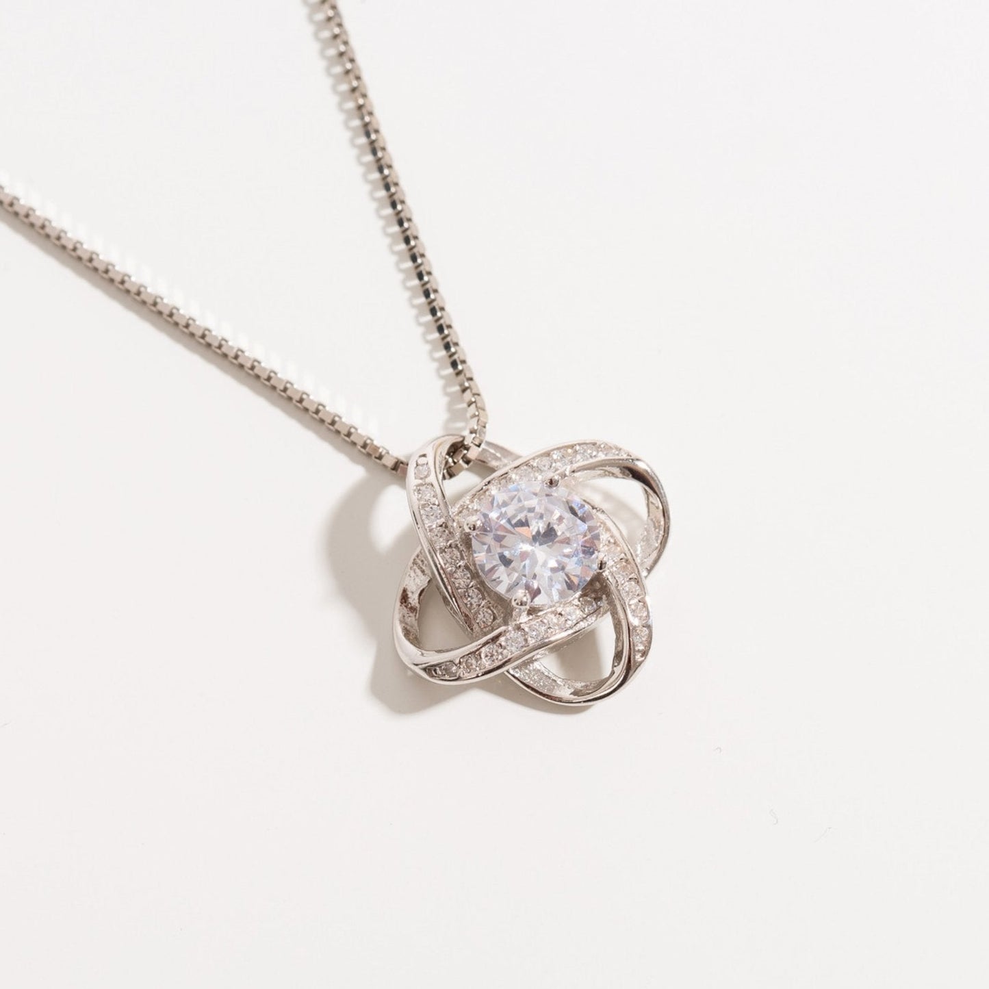 'Knotted Love' Sterling Silver Necklace