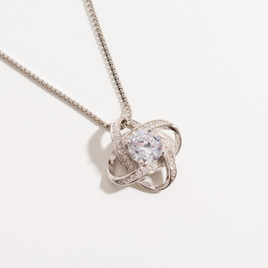 'Knotted Love' Sterling Silver Necklace