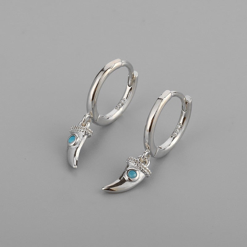 Lucky Horn Hoop Earrings