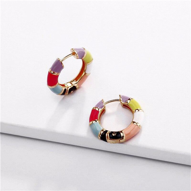 Multi-Colored Hoop Earrings