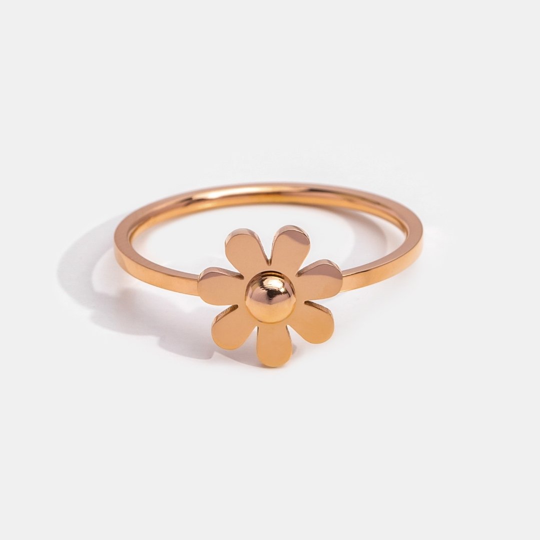 Silver Daisy Flower Ring