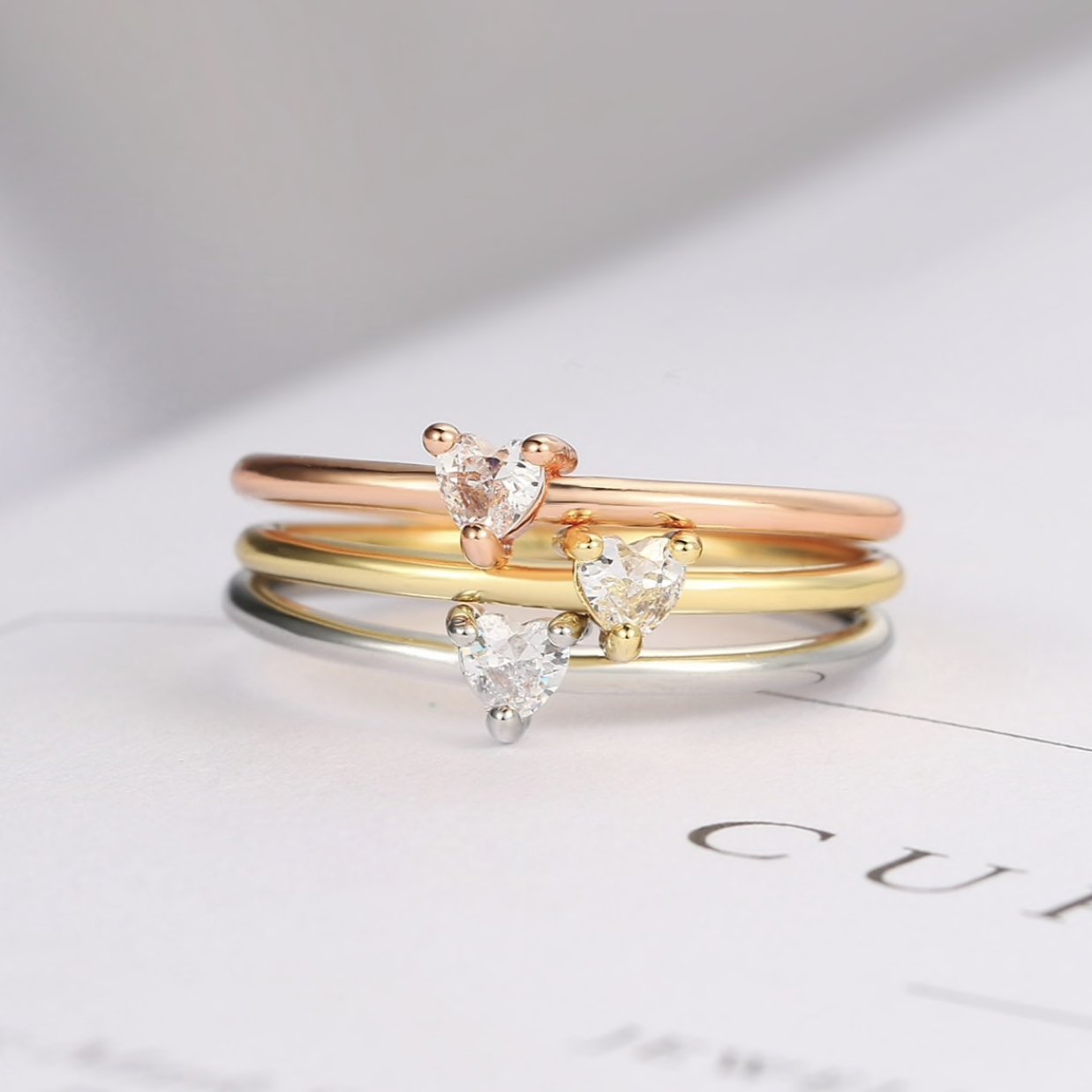 'Small Love' Crystal Heart Ring