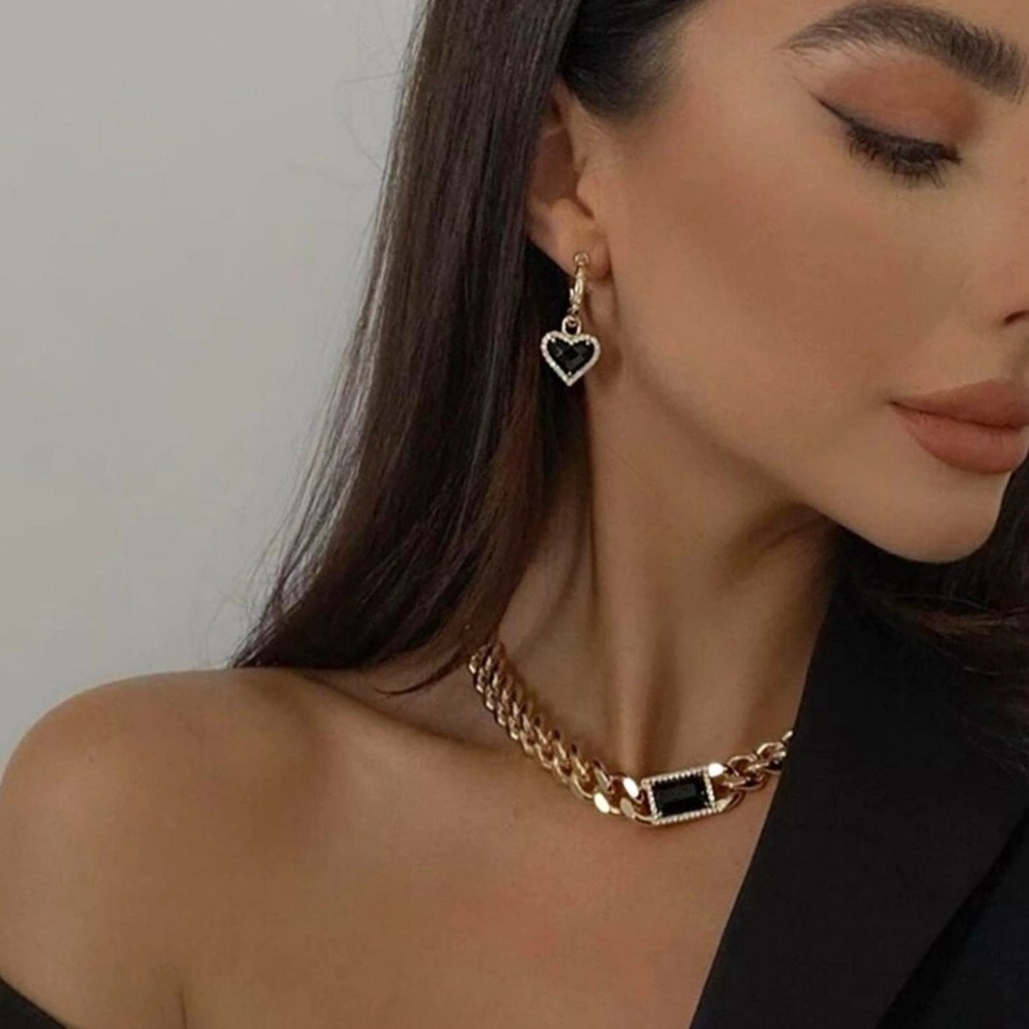 'Tainted Love' Crystal Heart Earrings