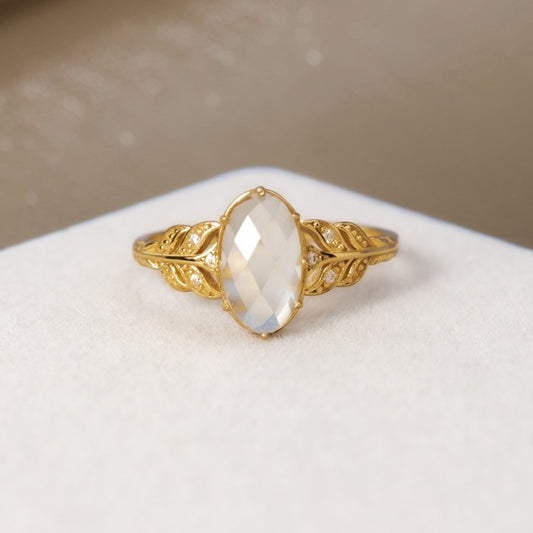 Vintage Natural Crystal Ring